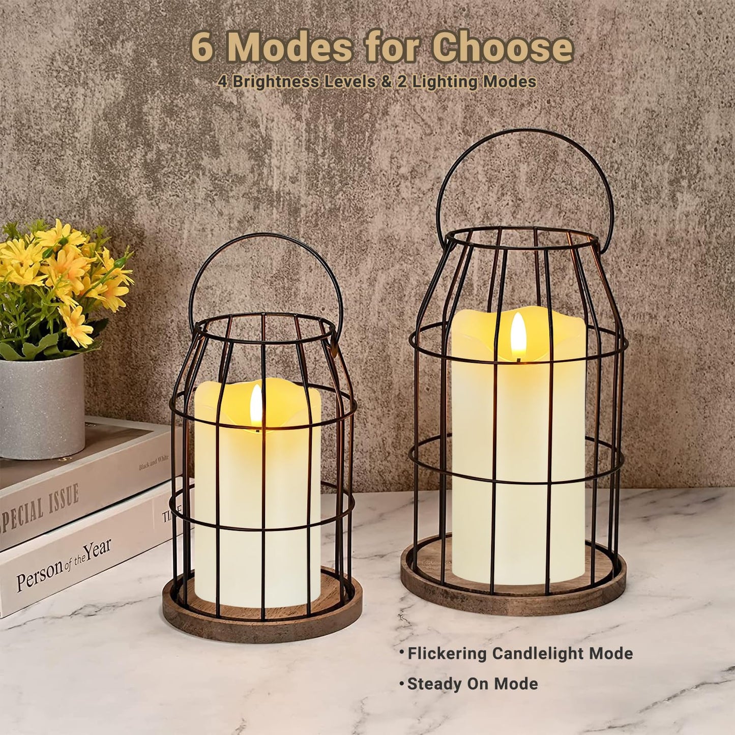 AVEKI White Flameless Candle Sets for Women Gift, Set of 3 Battery Operated LED Electric Candles Lights with Remote & Timer, Dimmable Fake Pillar Flickering Flameless Christmas Candles Decor