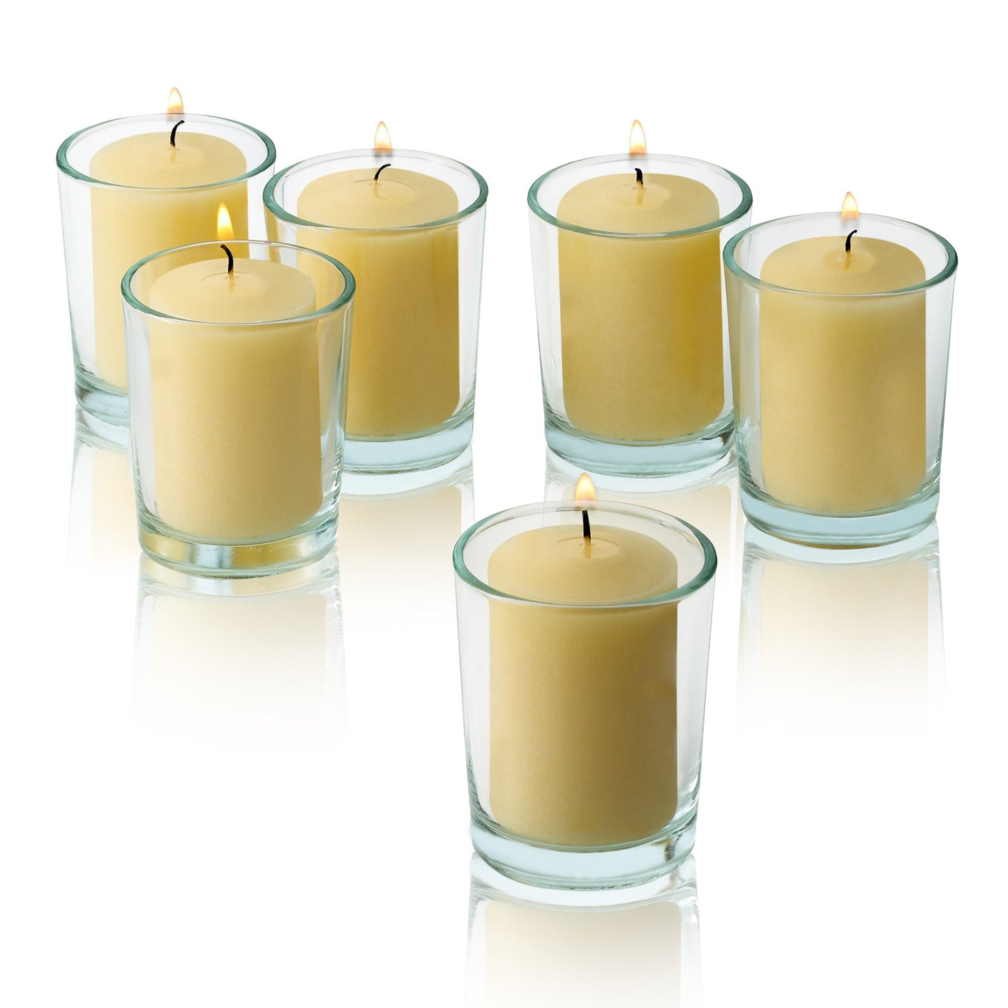 Light In The Dark Ivory Votive Candles - Box of 36 Unscented Bulk Candles - 15 Hour Burn Time - for Weddings, Restaurants, Parties, Spa and Decorations.