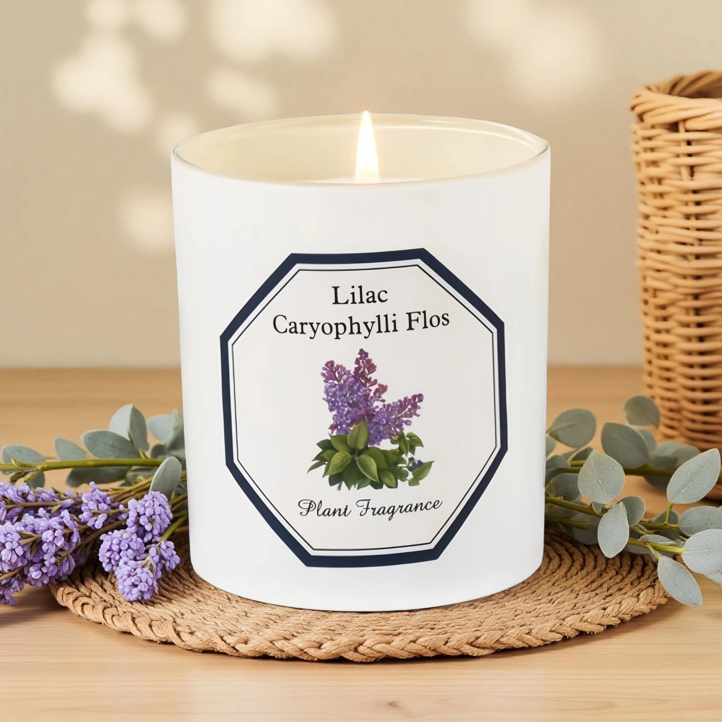 Lilac Candle, Candles for Home Scented, Candles Gift for Women, Lilac Scented Candle, Natural Soy Wax Candle, 6 oz 40 Hours Burning Time