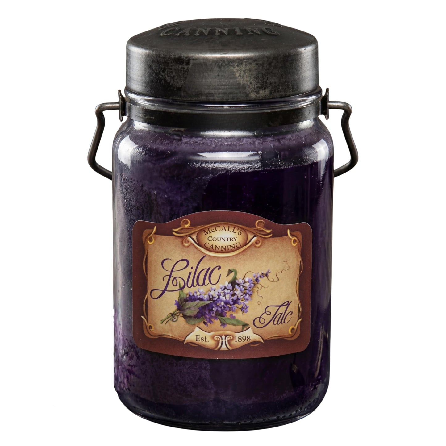 McCall’s Candles | Lilac | 26 oz Scented Candle | USA-Poured | Vintage Rustic Jar with Carrying Handle | Blooming Lilac & Spring Breeze Fragrance