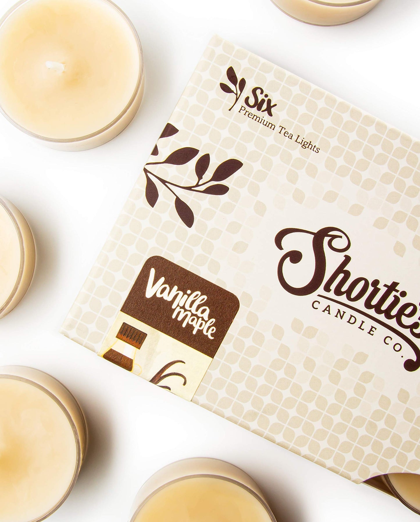 Vanilla Premium Tealight Candles Variety 3 Pack (18 Highly Scented Tea Lights) - Vanilla Bean, Cinnamon Vanilla, Vanilla Maple - Made with Natural Fragrance Oils - Collection