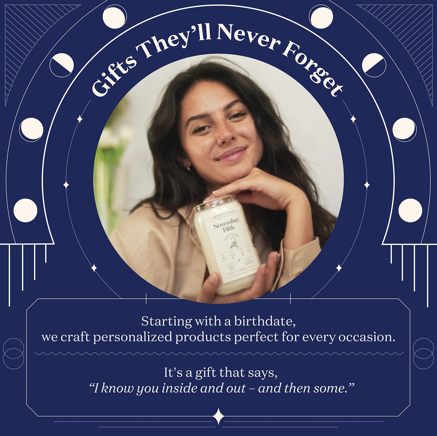 Birthdate Candles, December 1 - Sagittarius Zodiac Scented Candles Birthday Gift - Rose, Neroli & Water Lily Scent - All-Natural Soy & Coconut Wax, 60-80 Hour Burn Time - Made in USA