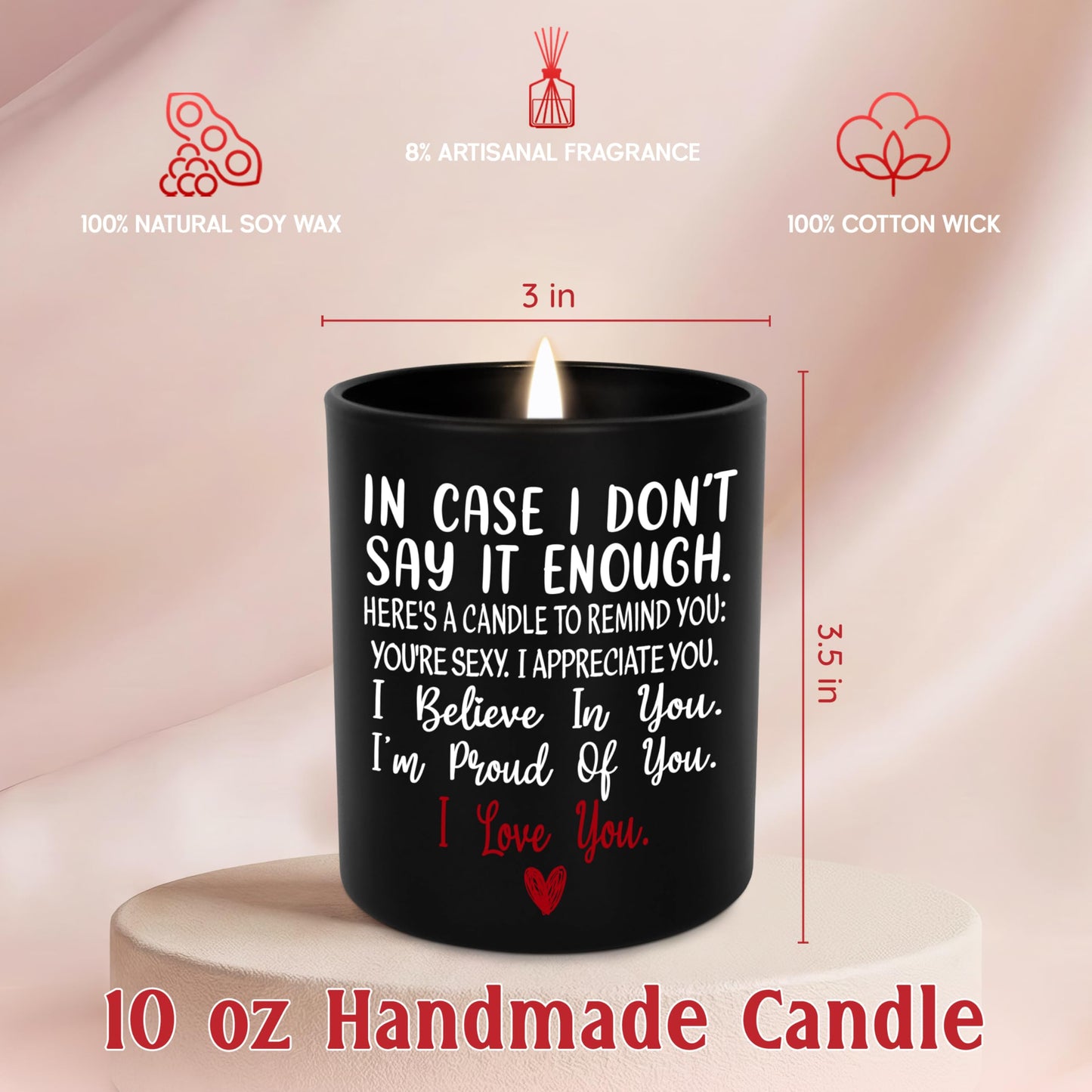 TEEZWONDER Anniversary Wedding Gifts for Women Men - Long Lasting Vanilla Lavender Candle 10 Oz - Romantic Gifts for Him Her Girlfriend Boyfriend, Birthday Gift Ideas