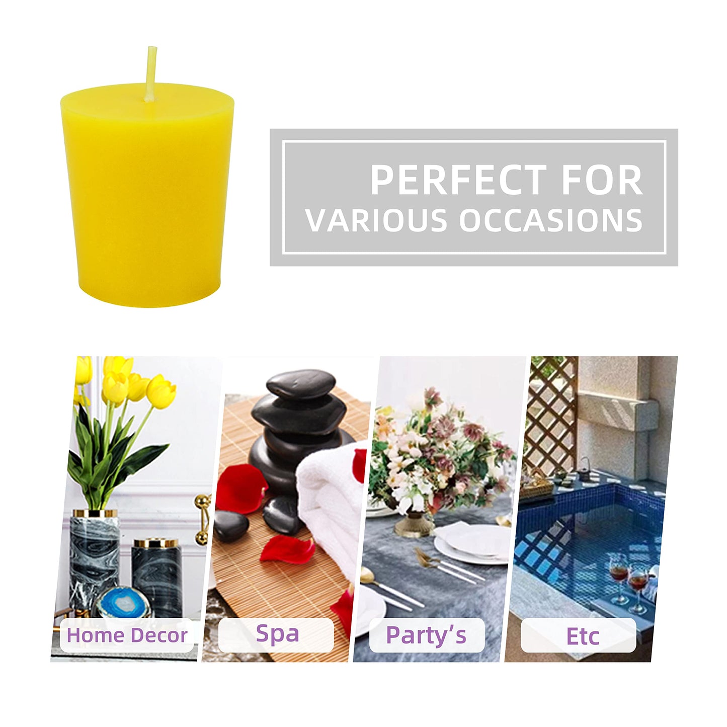 Zest Candle 12-Piece Votive Candles, Yellow