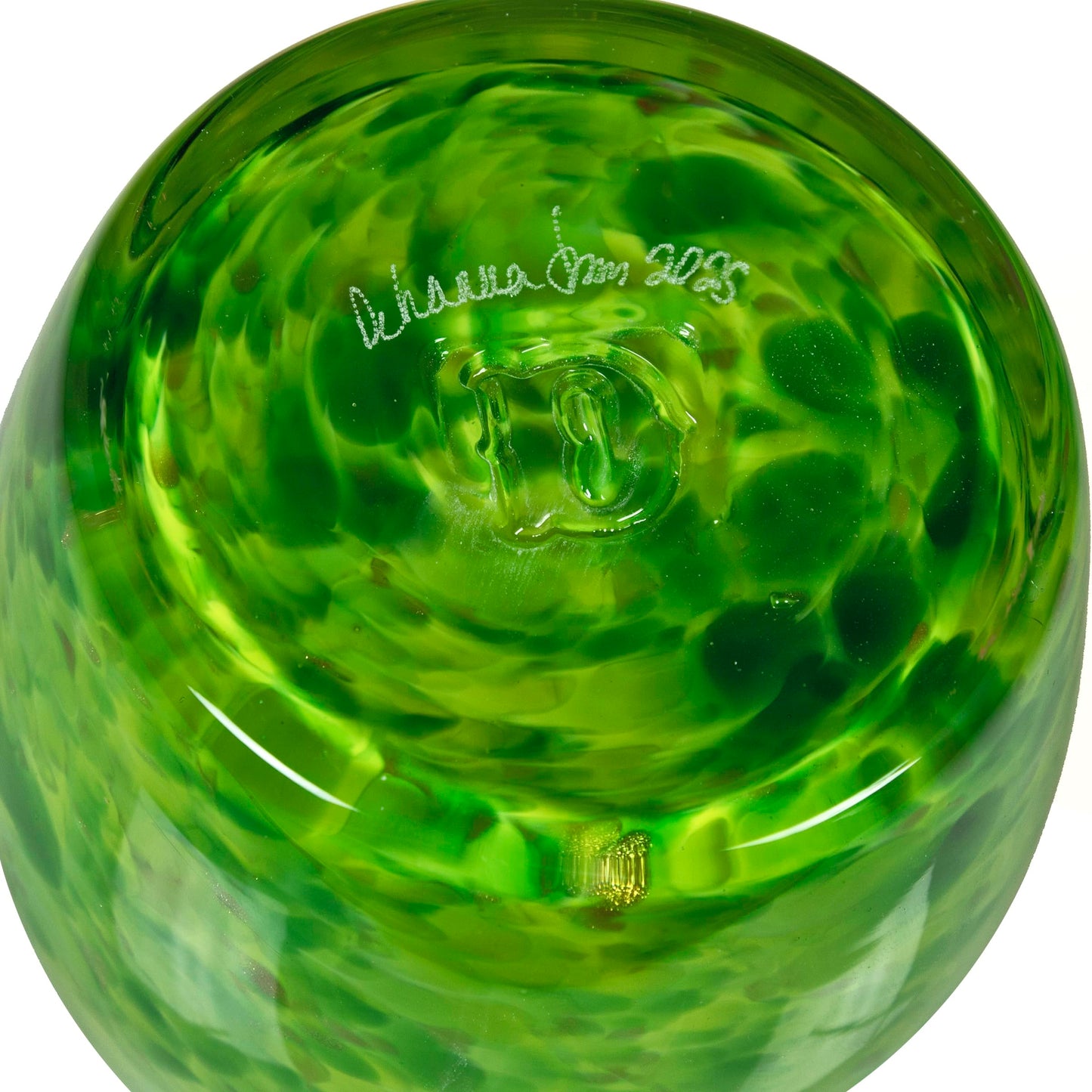 Totally Blown Glassworks Votive Candle Holder, Tea-Light, Handmade Blown Glass, Accent Vase, Centerpiece, Home Decor, Artist Dehanna Jones, Seattle, WA. (Green Emerald City)
