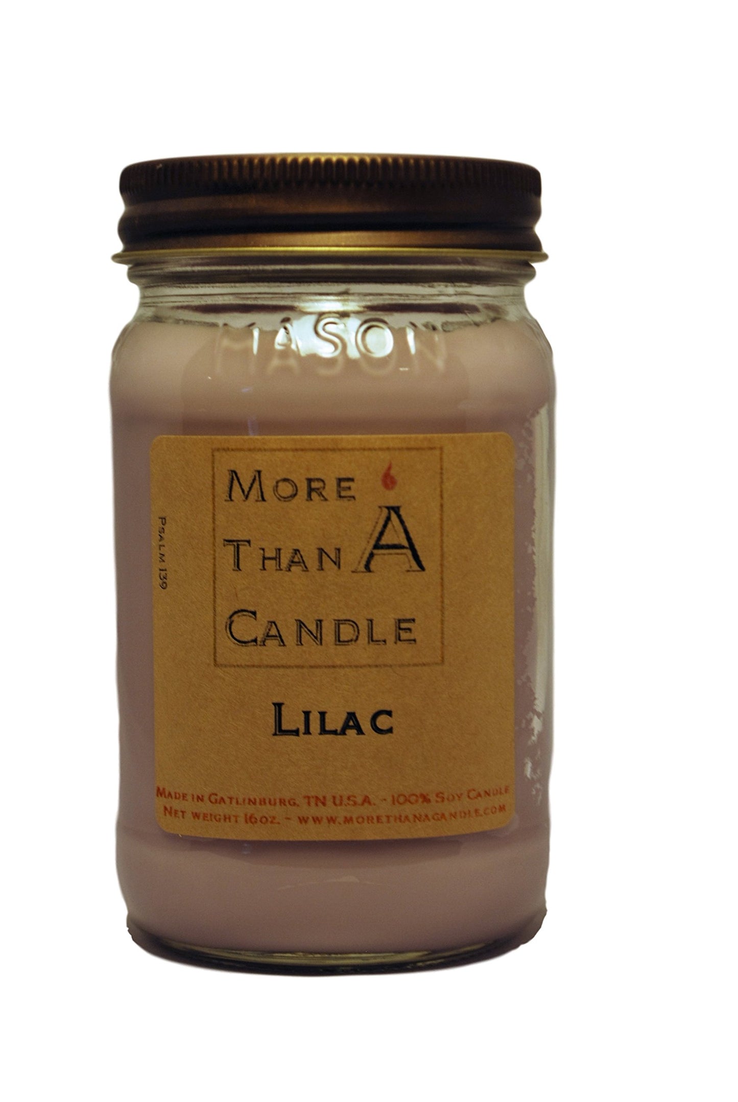 More Than A Candle - 16 oz Mason Jar Soy Candle - Made in The USA Lilac
