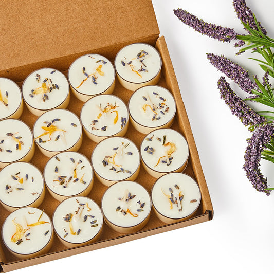 Ashlux Acrylic Lavender Soy Wax Scented Tea Lights, 8-Pack Bulk – 4-Hour Long Burning, Non-Paraffin, Smokeless,Tealight Candles for Weddings, Table Centerpieces, Home Decor & Christmas