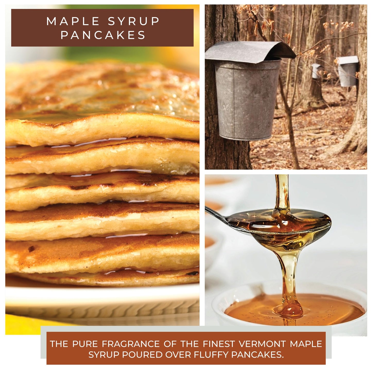 A Cheerful Giver - Maple Syrup Pancakes Mama Scented Glass Jar Candle (22oz) with Lid & True to Life Fragrance Made in USA