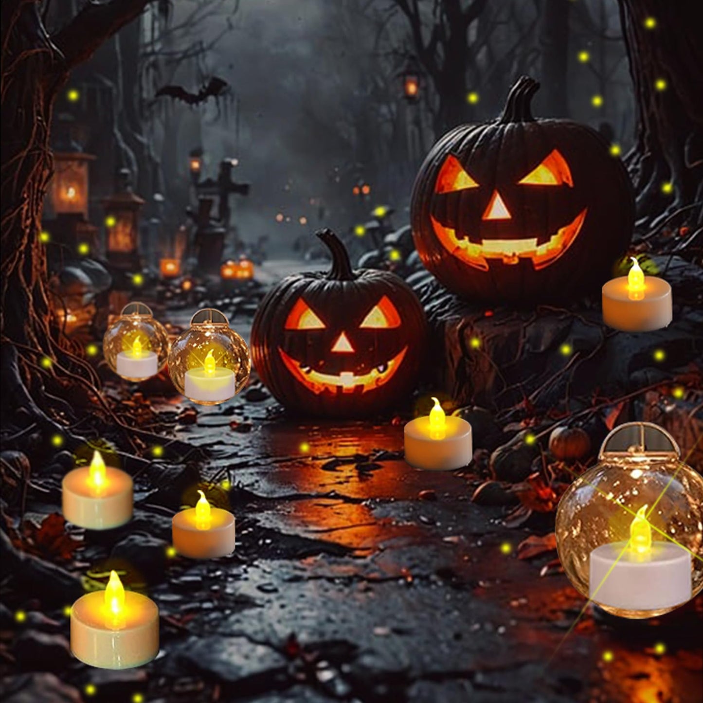 Tea Lights Flameless Battery Operated Candles-100Pack LED Electric Flickering Votive Candle Long Lasting 200 Hours, Realistic and Bright for Seasonal Festive Celebrations Decoration Warm Yellow