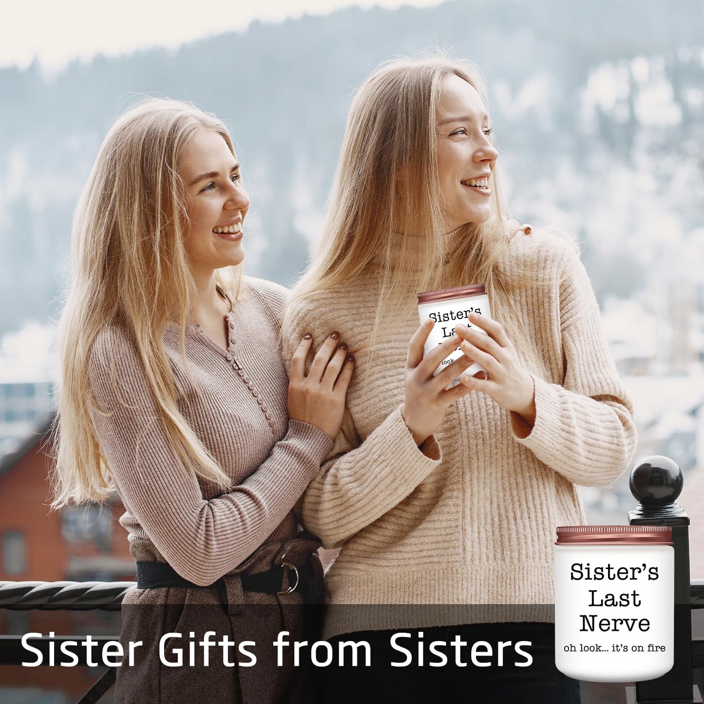 Homsolver Sister Gifts for Women, Valentines Galentines Mothers Day Christmas Birthday Gift Ideas, Female Friends Bestie in Law, Sister's Last Nerve Scented Candles