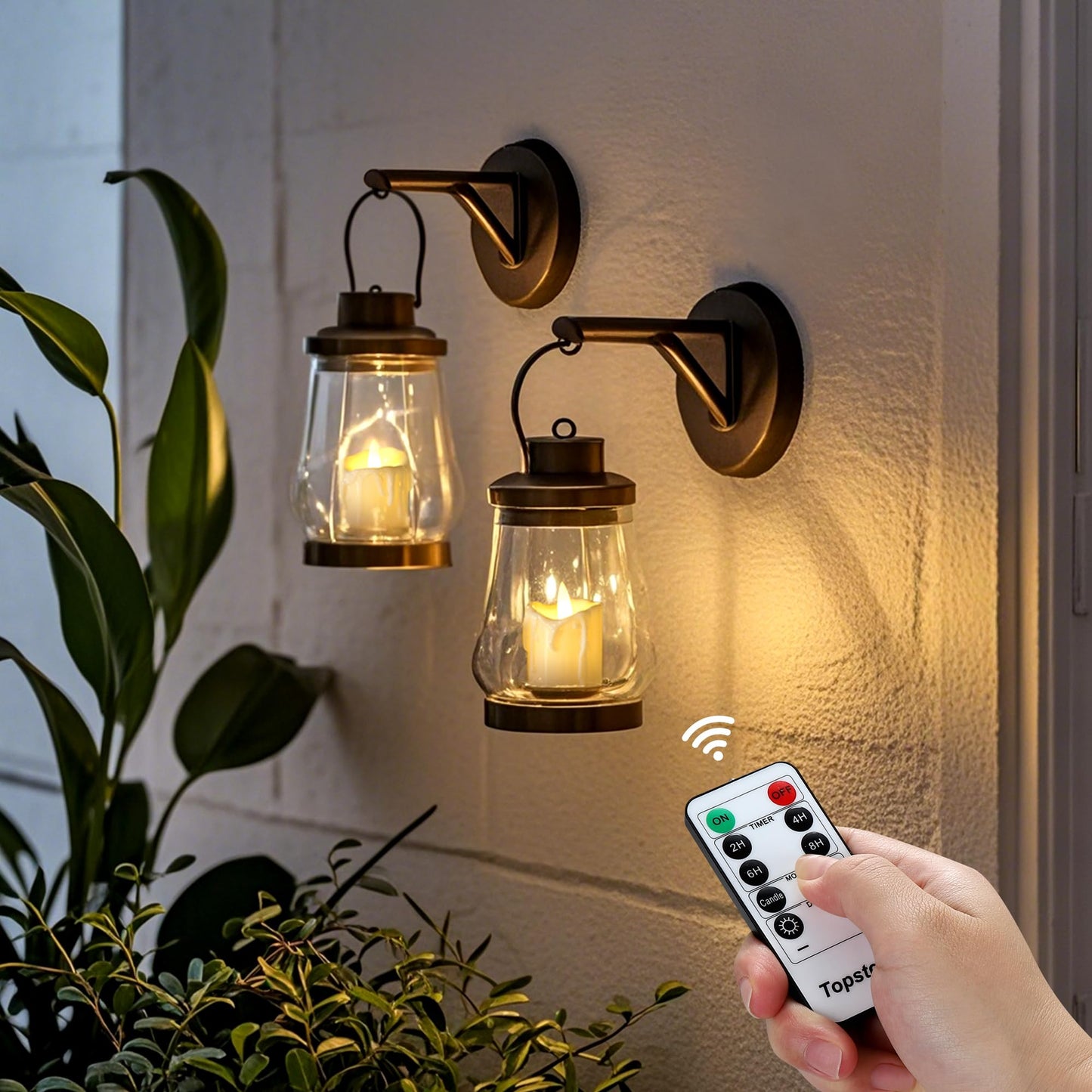 Topstone Flameless Candles 12 Pack with 2 Remotes Timer,Battery LED Tealights,Electric Candles,400H Long Lasting CR2450,Flickering or Steady Light,Dimmable for Home Decor Wedding Christmas