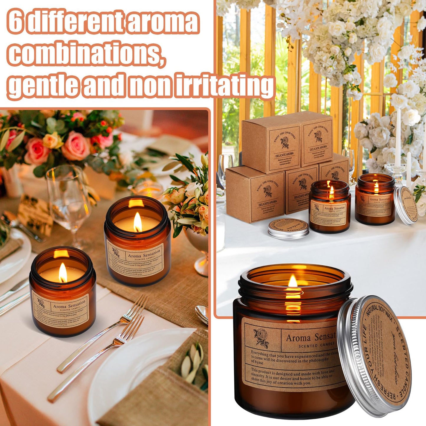MTLEE 36 Pcs Scented Candles for Home Bulk Jar Candles Gift Set for Women Long Lasting Aromatherapy Candle for Birthday Teacher Thanksgiving Anniversary(Simple Style)