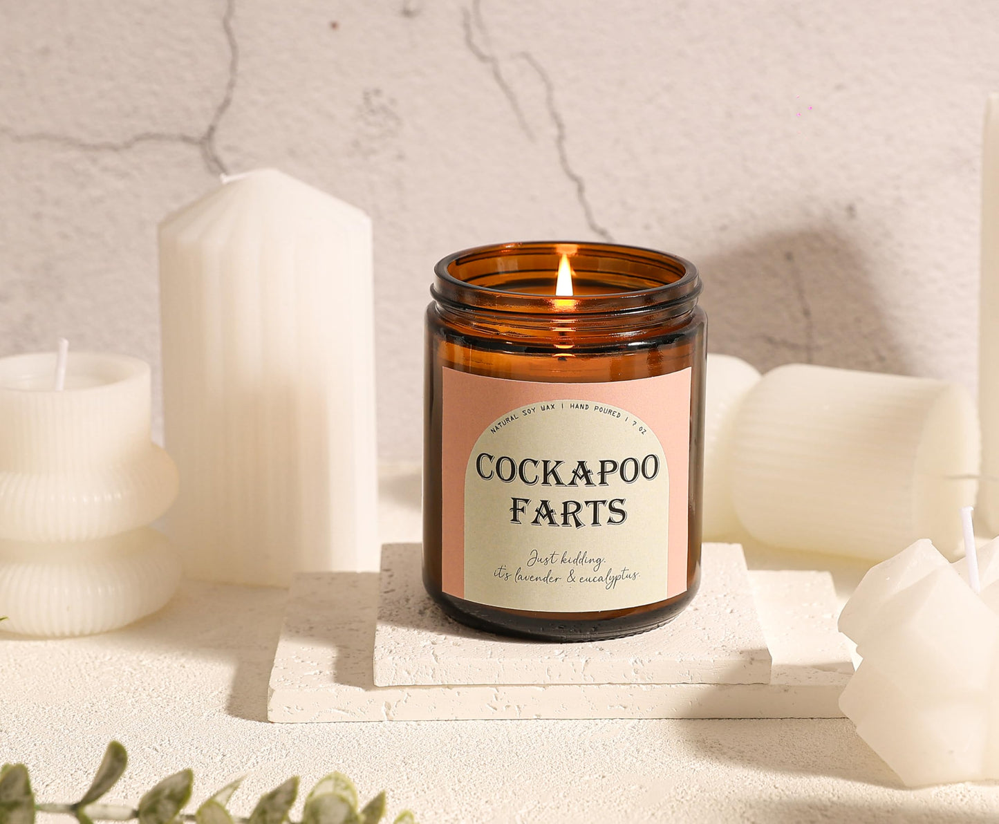 Cockapoo Gifts, Cockapoo Gifts for Women, Dog Mom Gift for Women - Lavender & Eucalyptus Soy Wax Scented Candle, 7OZ