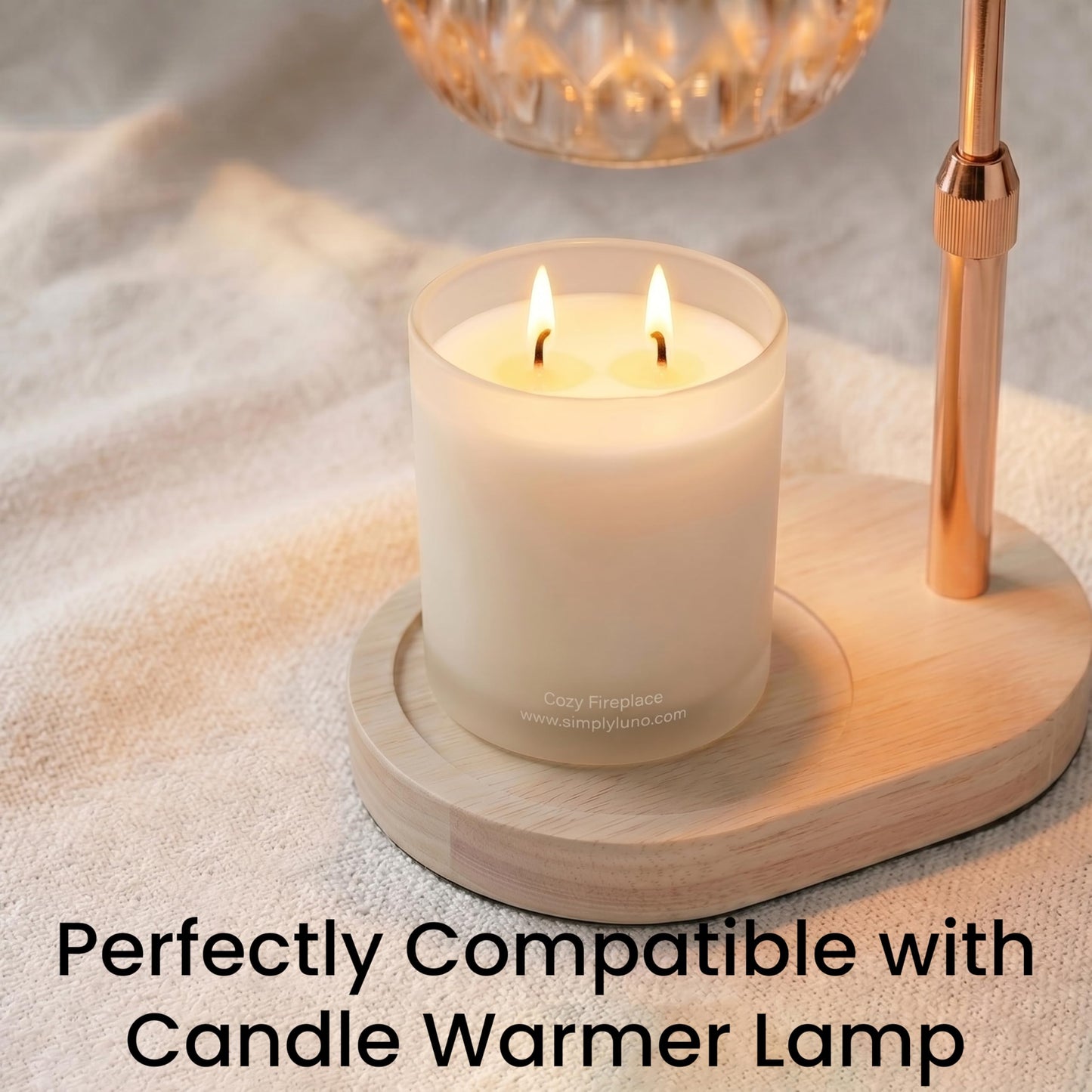 Cozy Fireplace | Tobacco & Wood Scented Candle | 14oz Soy Wax Large Candle | 50+ Hour Long Lasting Candle | Fall and Winter Home Scent| Luxury Jar Candle | Luxury Gift Box for Men