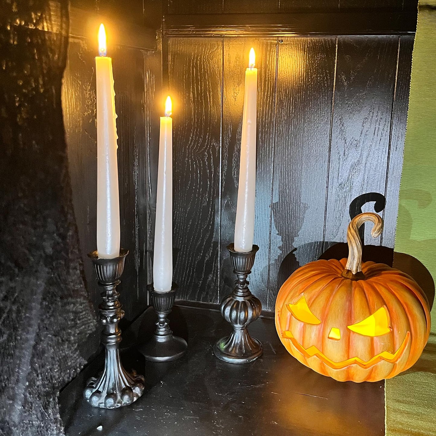 Candle Stick Candle Holder Set - Black Christmas Candlestick Holder Modern Baroque Home Decor for Coffee Table for Kwanzaa Easter Centerpiece Dinning Room Wedding Set of 3 Guichifun