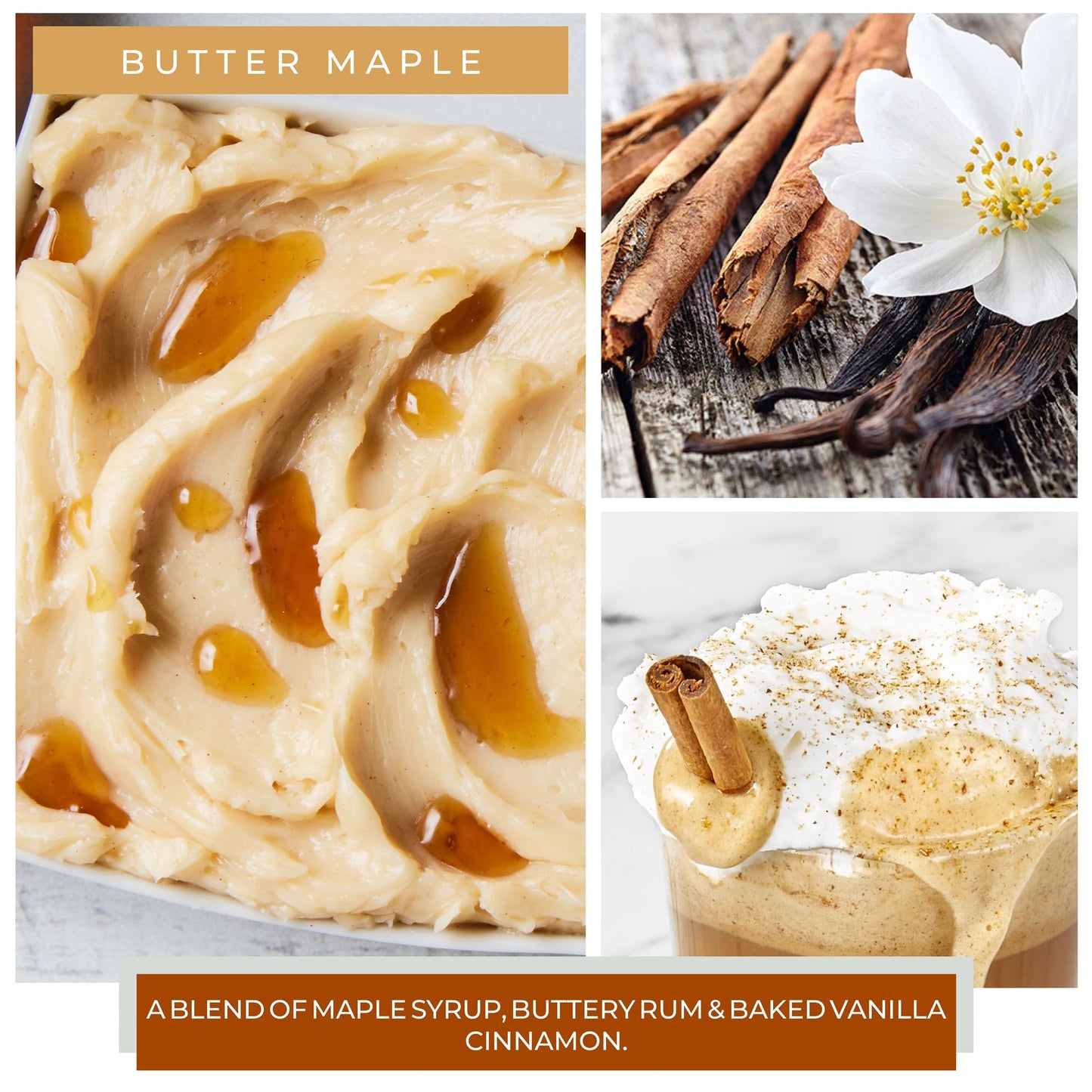 A Cheerful Giver - Butter Maple Mama Scented Glass Jar Candle (22oz) with Lid & True to Life Fragrance Made in USA