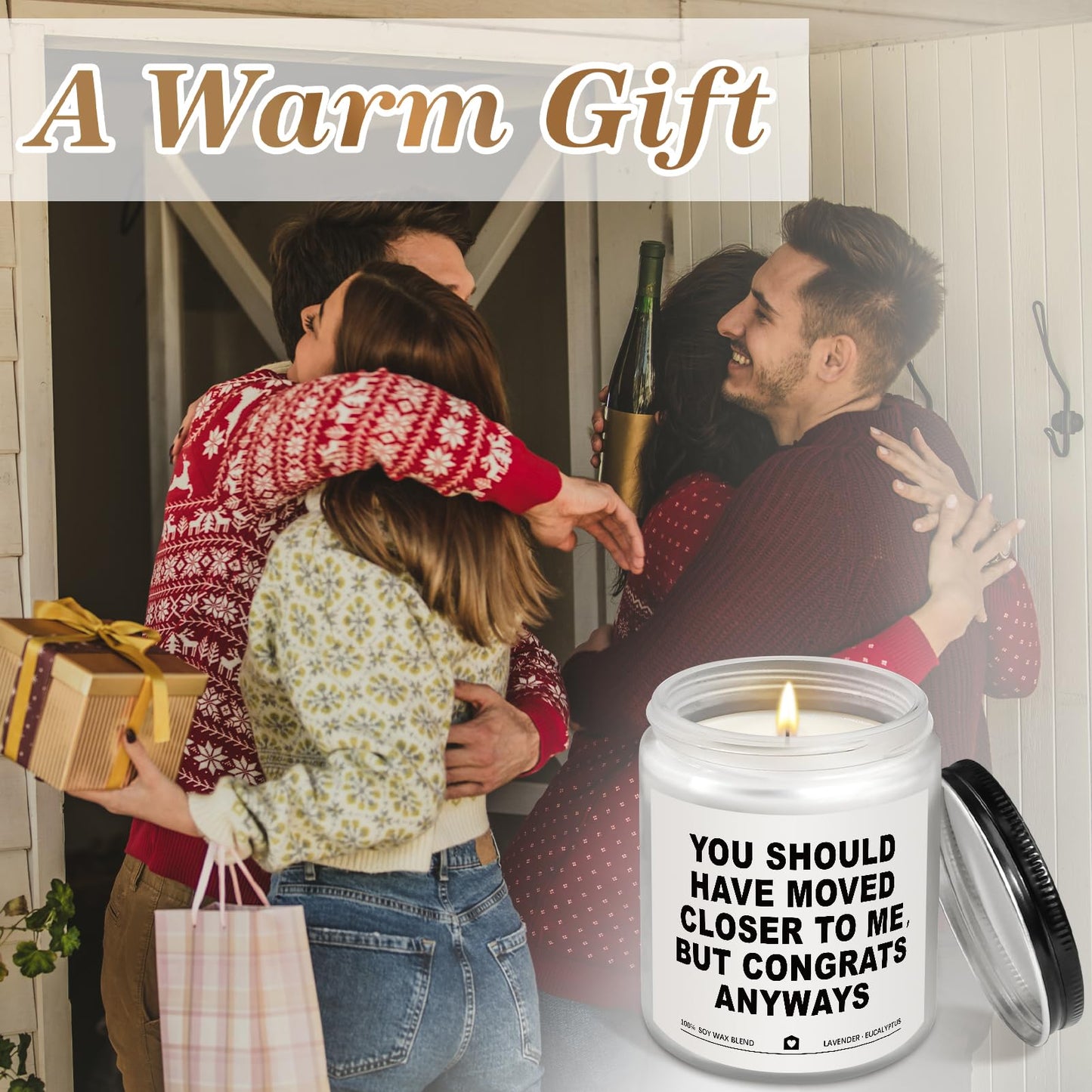 Gleevera Housewarming Gifts New Home, Best Housewarming Gifts 2026 - Handmade Lavender Scented Candle - New Home Gift Candle Ideas, House Warming Gift for Friends Couple New Homeowner (7oz)