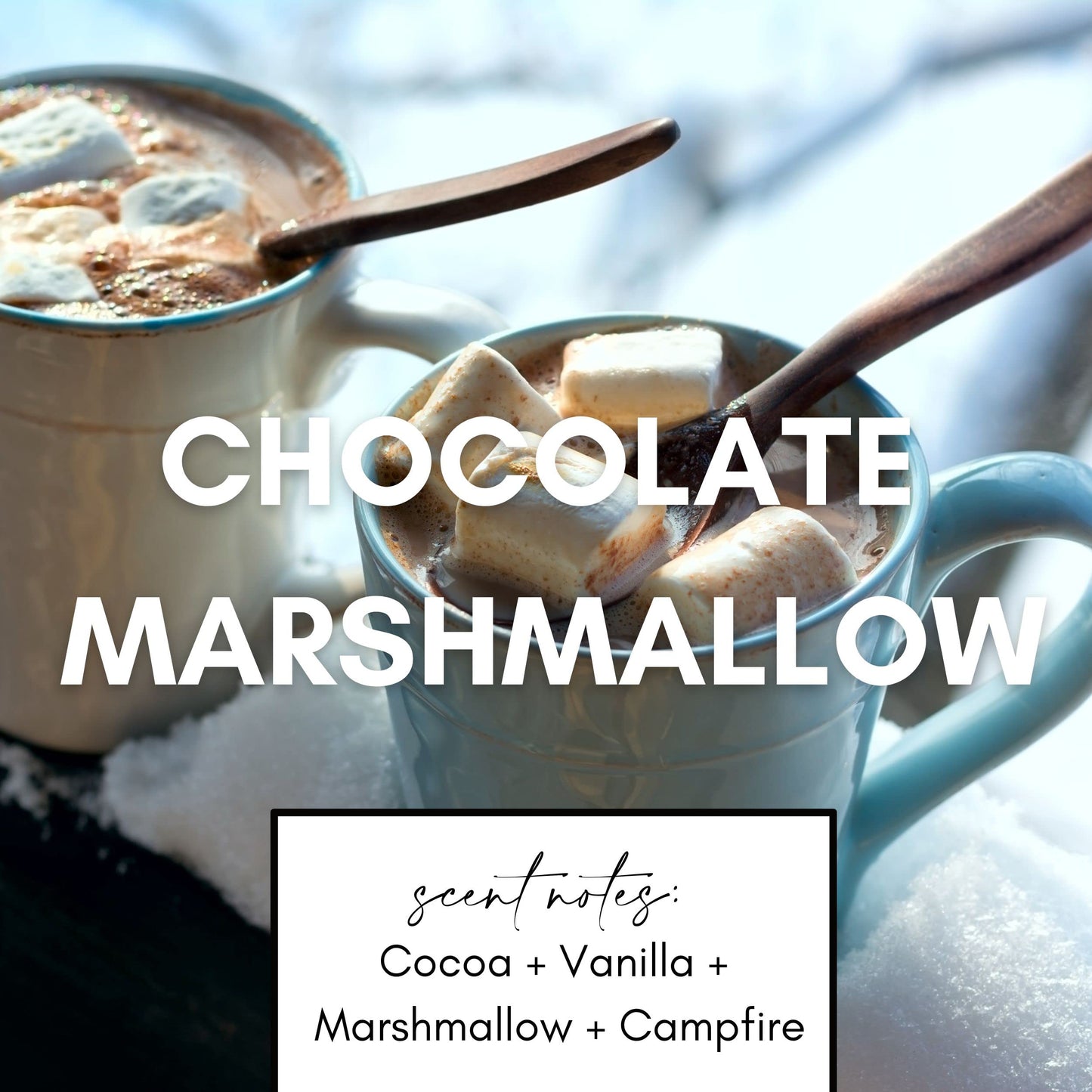 Bluebyrd Chocolate Marshmallow Candle Jar 9oz | Hot Cocoa Scented Candle | Healthy Coconut Wax Hot Chocolate Candle 55+ Hour Burn | USA Made (Hot Cocoa, 9oz)