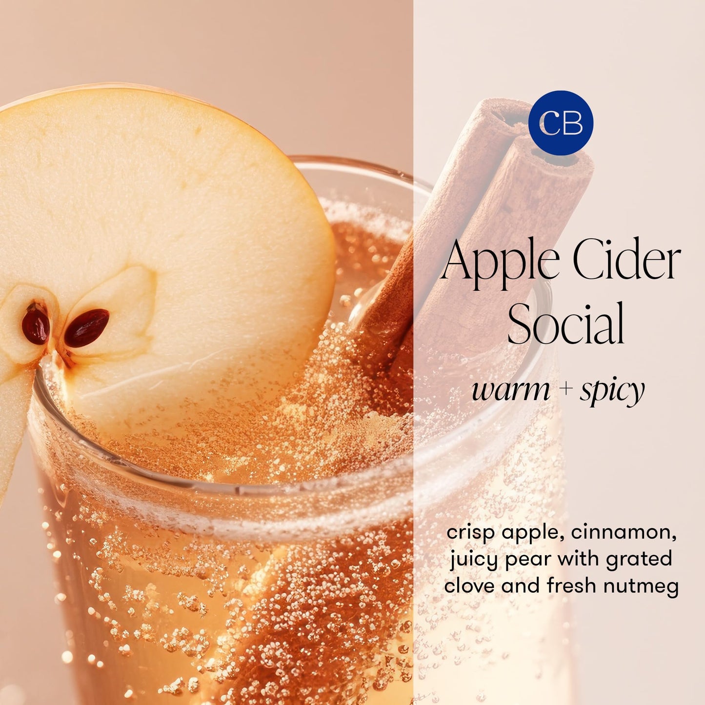 Capri Blue Signature Glam Jar Candle - Long Lasting Soy Wax Blend - Glitter Candles for Home Scented with Luxury Holiday Scents (Apple Cider Social, 19 oz)