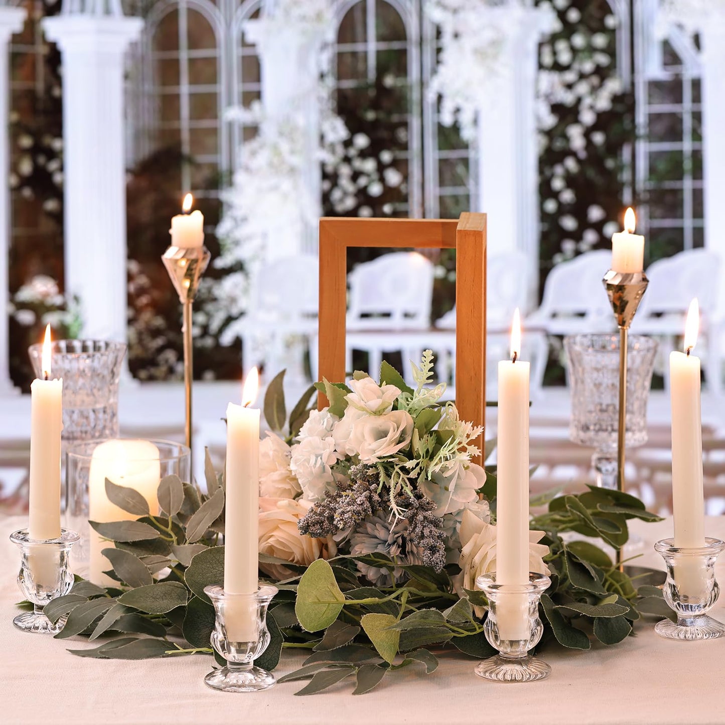 Letine Candlestick Holders Set of 12-2.5" H Taper Candle Holders Bulk - Clear Glass Candle Holder for Rustic Wedding Centerpiece Table Decorations, Valentine's Day & Thanksgiving Decorations Indoor