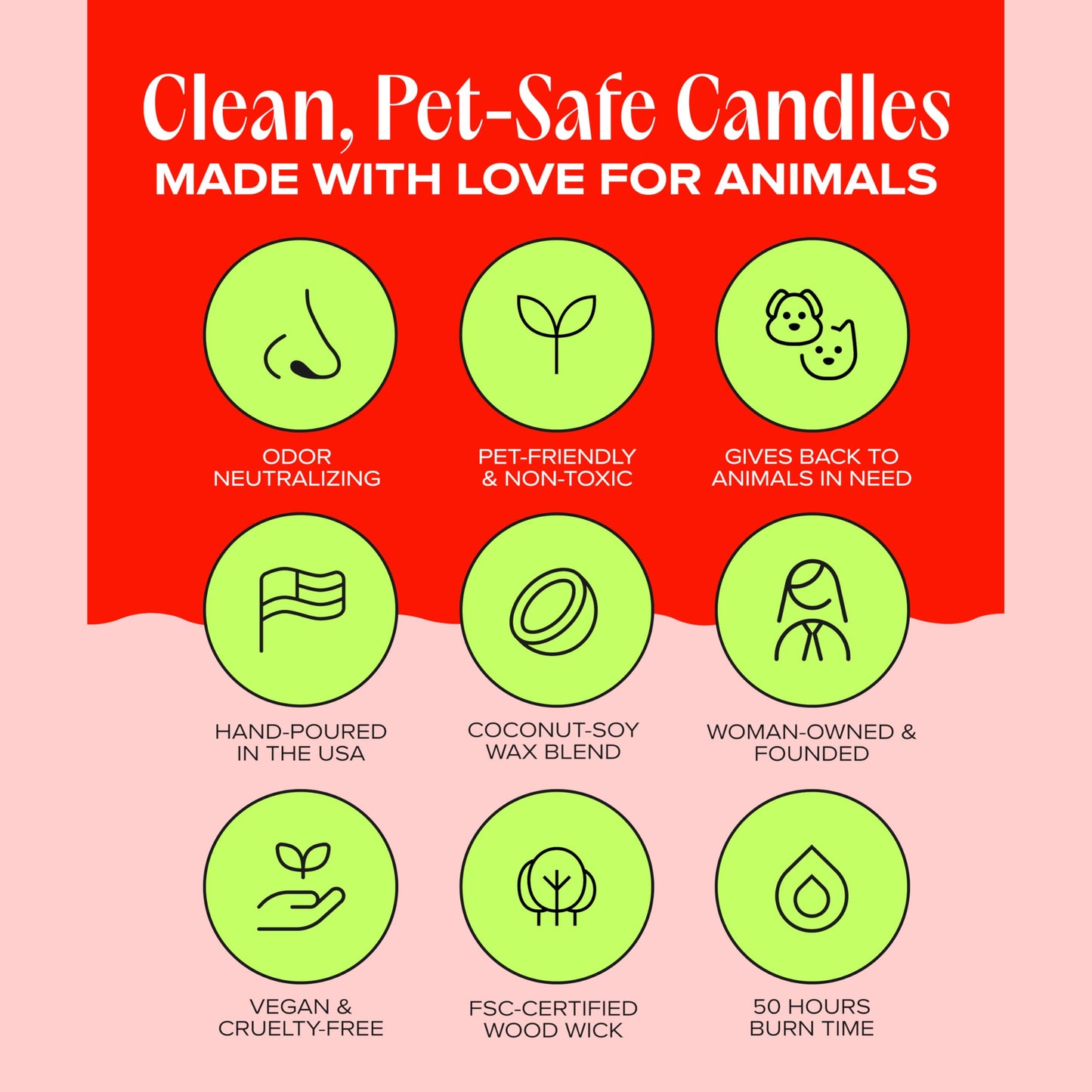 Companion Candles Anywhere with You Pet-Friendly Scented Candle – Grapefruit & Vanilla Fragrance - Coconut Soy Wax Candle with Wooden Wick, Approx. 50-Hour Burn Time, Made in USA, 11.8 oz
