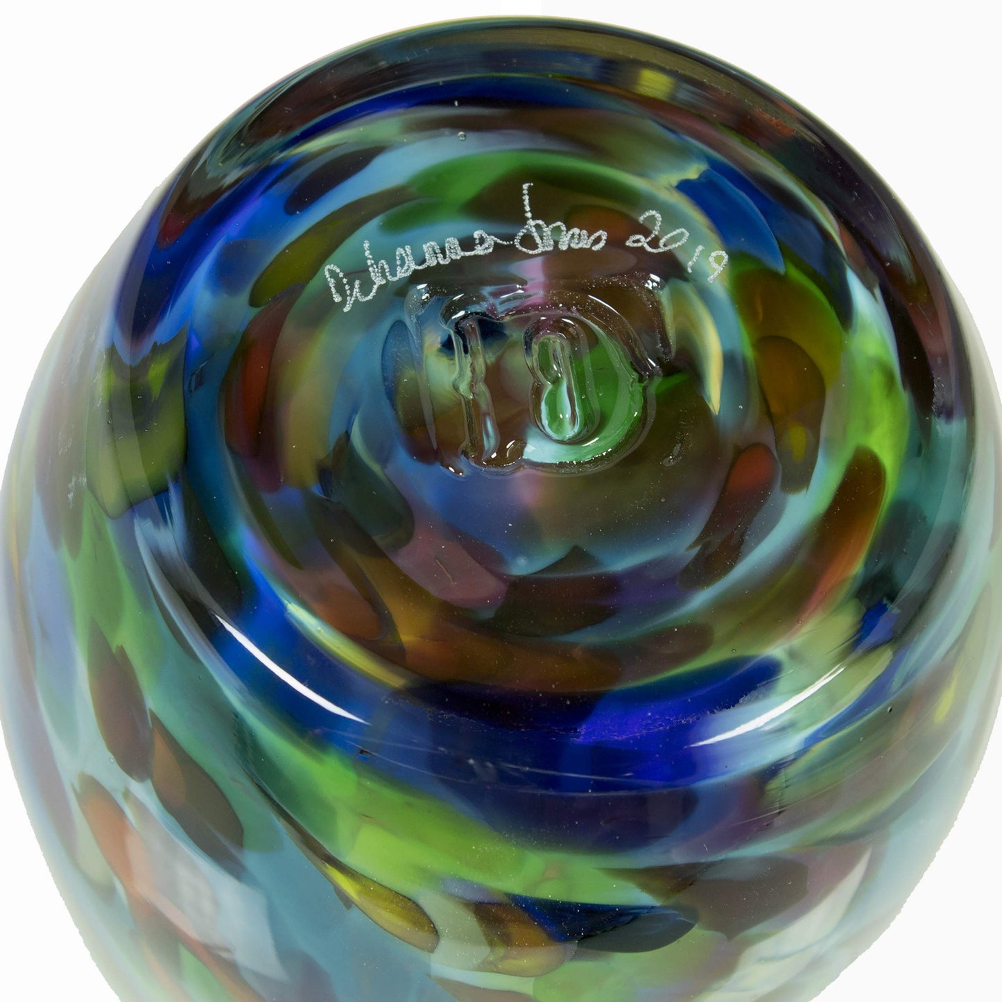 Totally Blown Glassworks Votive Candle Holder, Tea-Light, Handmade Blown Glass, Accent Vase, Centerpiece, Home Decor, Artist Dehanna Jones, Seattle, WA. (Teal MM Mt Rainier)