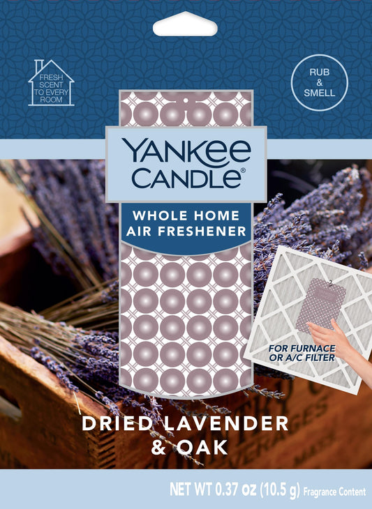 Yankee Candle Whole Home Air Freshener, Long Lasting Odor Eliminating Fragrance for Home, Continuous Room Freshener, Dried Lavender & Oak (Pack of 1)