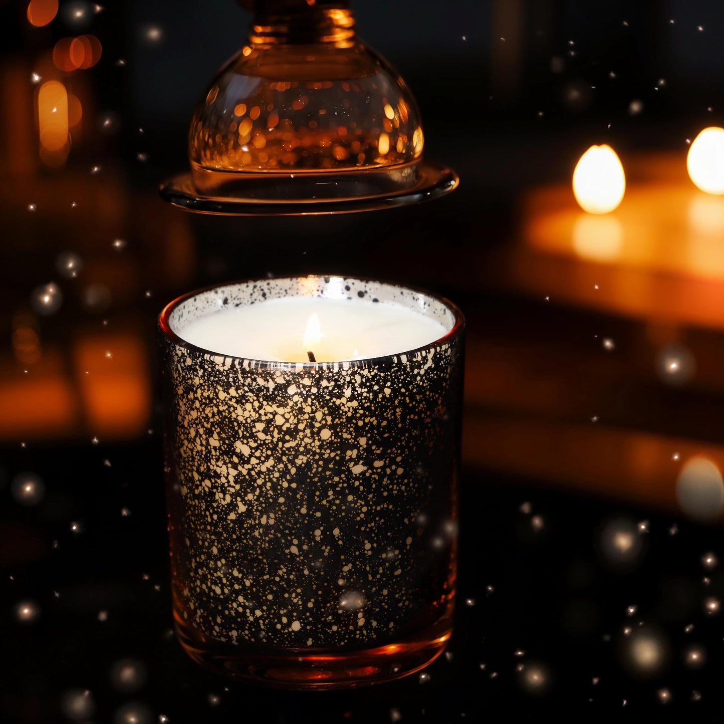SHOWIN 10 OZ Thick Candle Jars for Making Candles 15 Pcs, Empty Jars with Wood Lids for Candle Making, Sample Container, Rose Gold