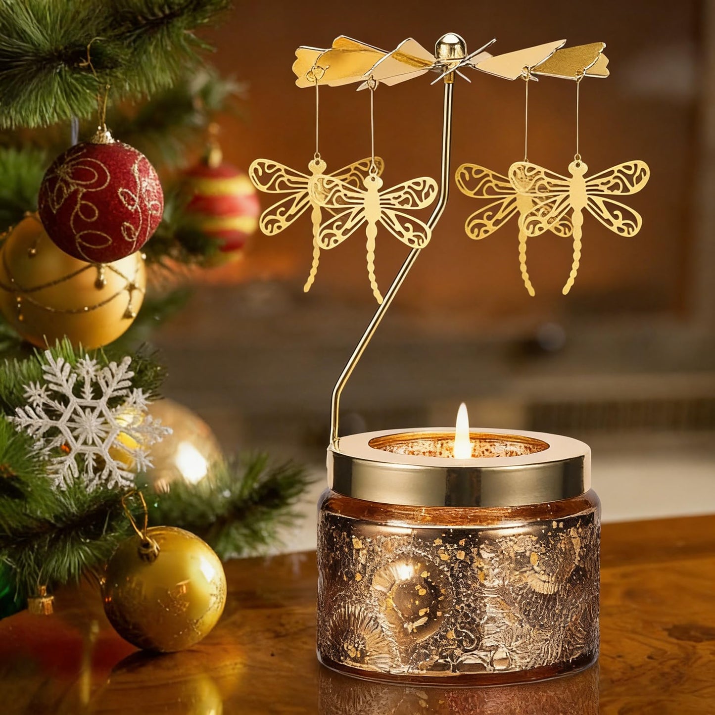 Candle Gifts for Women, Birthday Gifts for Mom Daughter Sister Wife, Unique Dragonfly Gift for Friends Women, Rotatable Scented Candles Gift for Christmas Anniversary Mothers Day (Dragonfly)