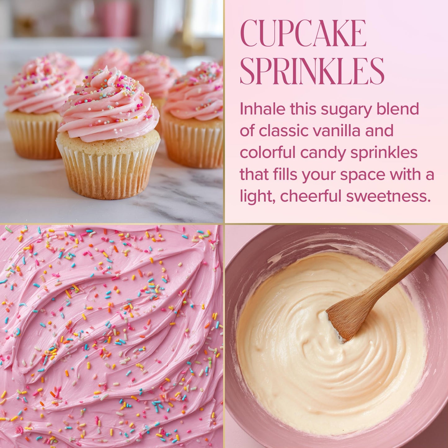 Paris Hilton Cupcake Sprinkles Scented Candle, Pink Heart-Shaped Ceramic Vessel with Embossed Bow Detail, Premium Plant Wax Blend, 3-Wicks, 12-Ounce