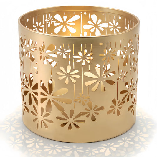 Iron Lantern Candle Holder, Metal Candle Holder Round Hollow Out Decorative Candle Cage, for Table Centerpiece, Fireplace, Home Decor, Wedding, Party