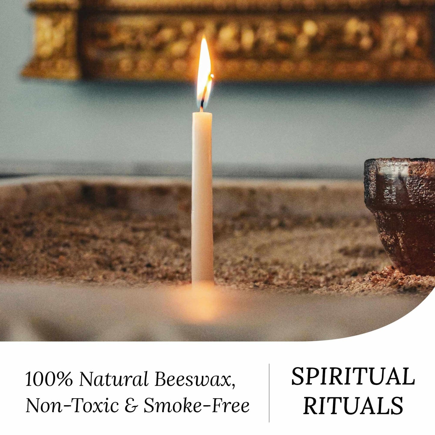 7.3 Inch Natural Pure Beeswax Prayer Candles, 50 Pack Dripless Smokeless, Unscented Devotional Candles for Church, Hanukkah, Christmas, Yoga, Rituals & Daily Prayer