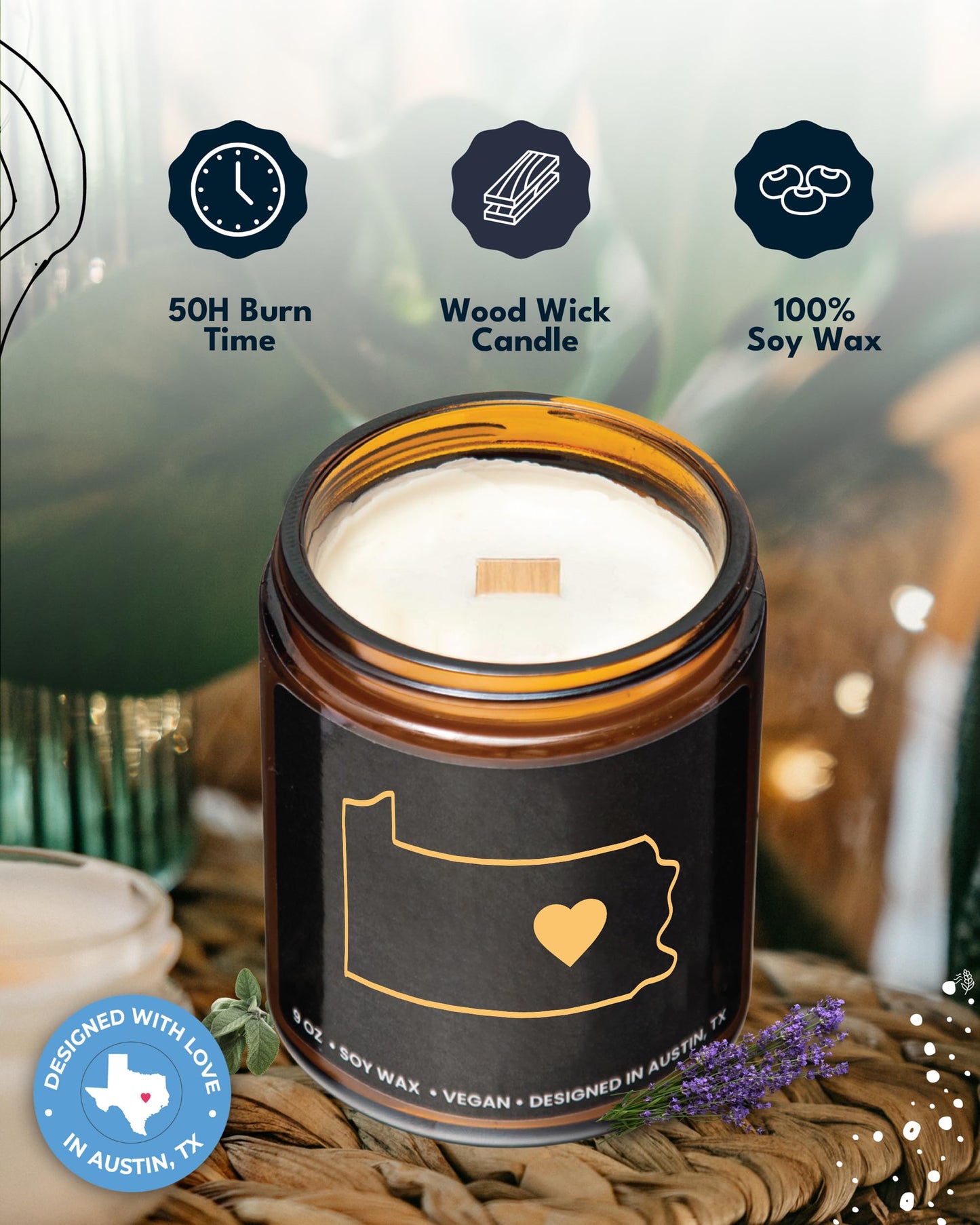 Pennsylvania Candle, Thoughtful PA Souvenir Gifts for Women & Men, Pennsylvania State Themed Gifts, Best Gift for Moving Away, Home Sick, Housewarming, Birthday, Christmas, Graduation, Gift Ready