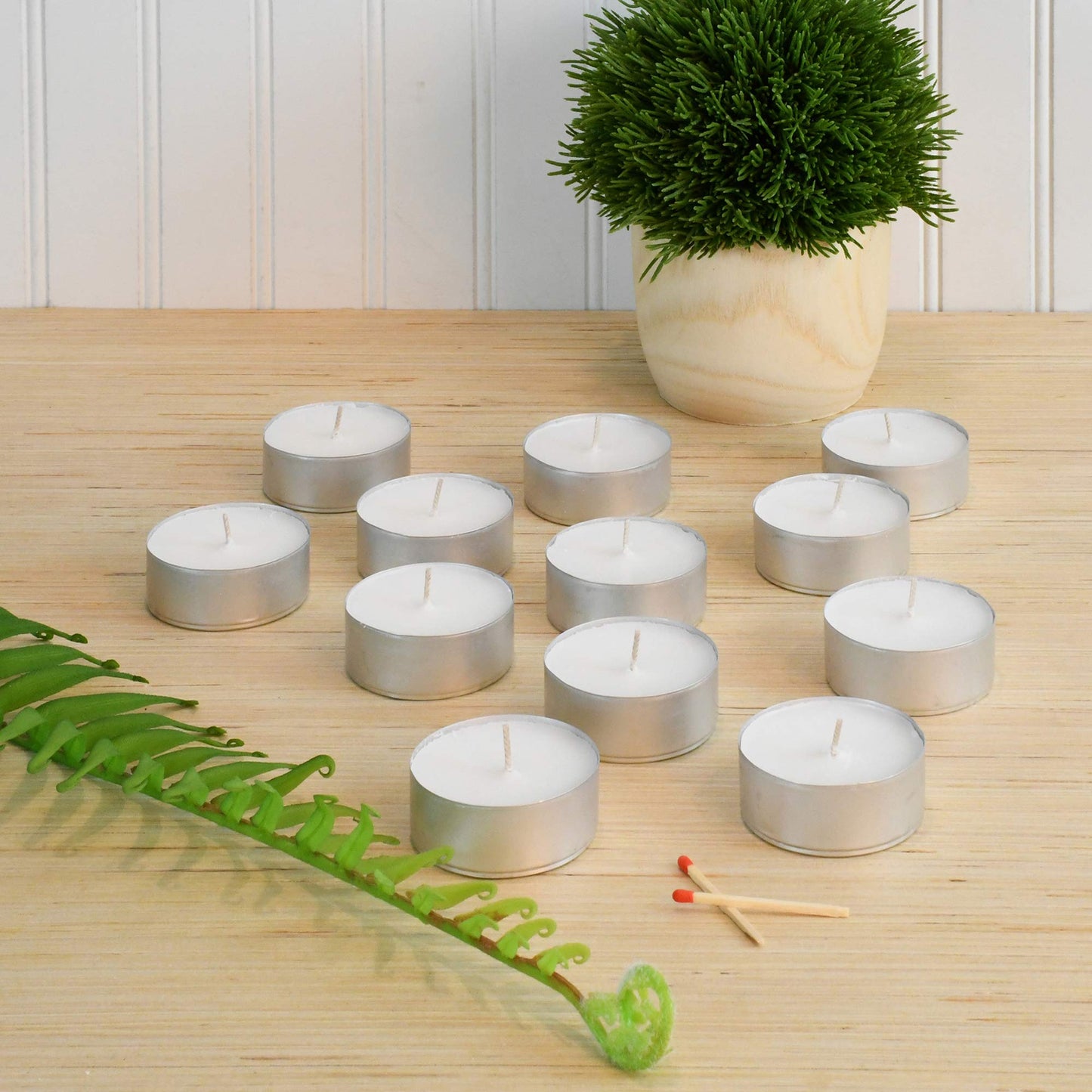 LumaBase Extra Large Tea Light Candles - Set of 24