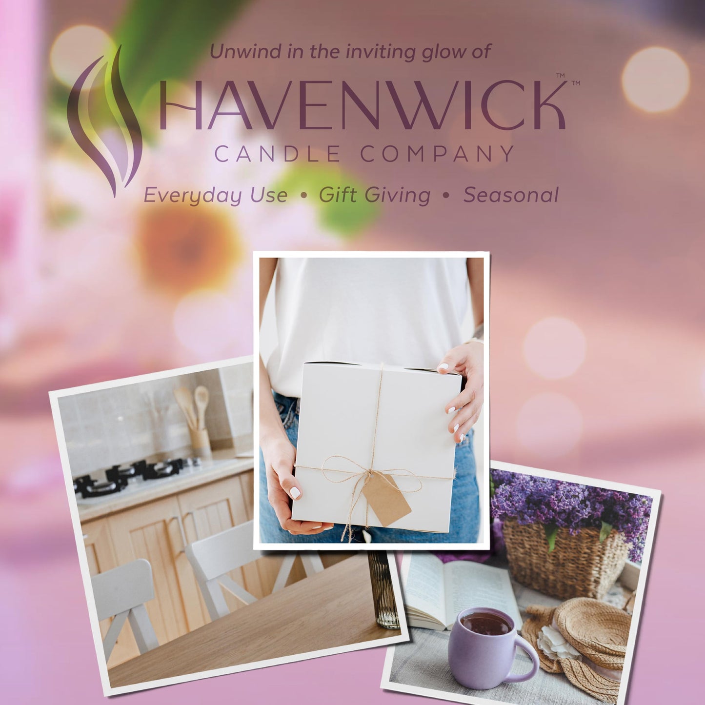 Havenwick First Bloom Soy Blend 22-oz Large Jar Candle, Long Lasting 110-130 Hour Burn Time with Single Cotton Wick, Relaxing Scented Candles for New Home Gift & Housewarming Parties