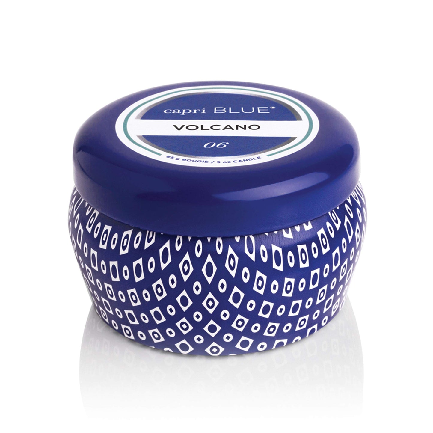 Capri Blue Volcano Scented Mini Tin Jar Candle - Luxury Candles for Home Scented with Tropical Fruit & Sugared Citrus - Soy Candle Wax Blend (Blue, 3 oz)