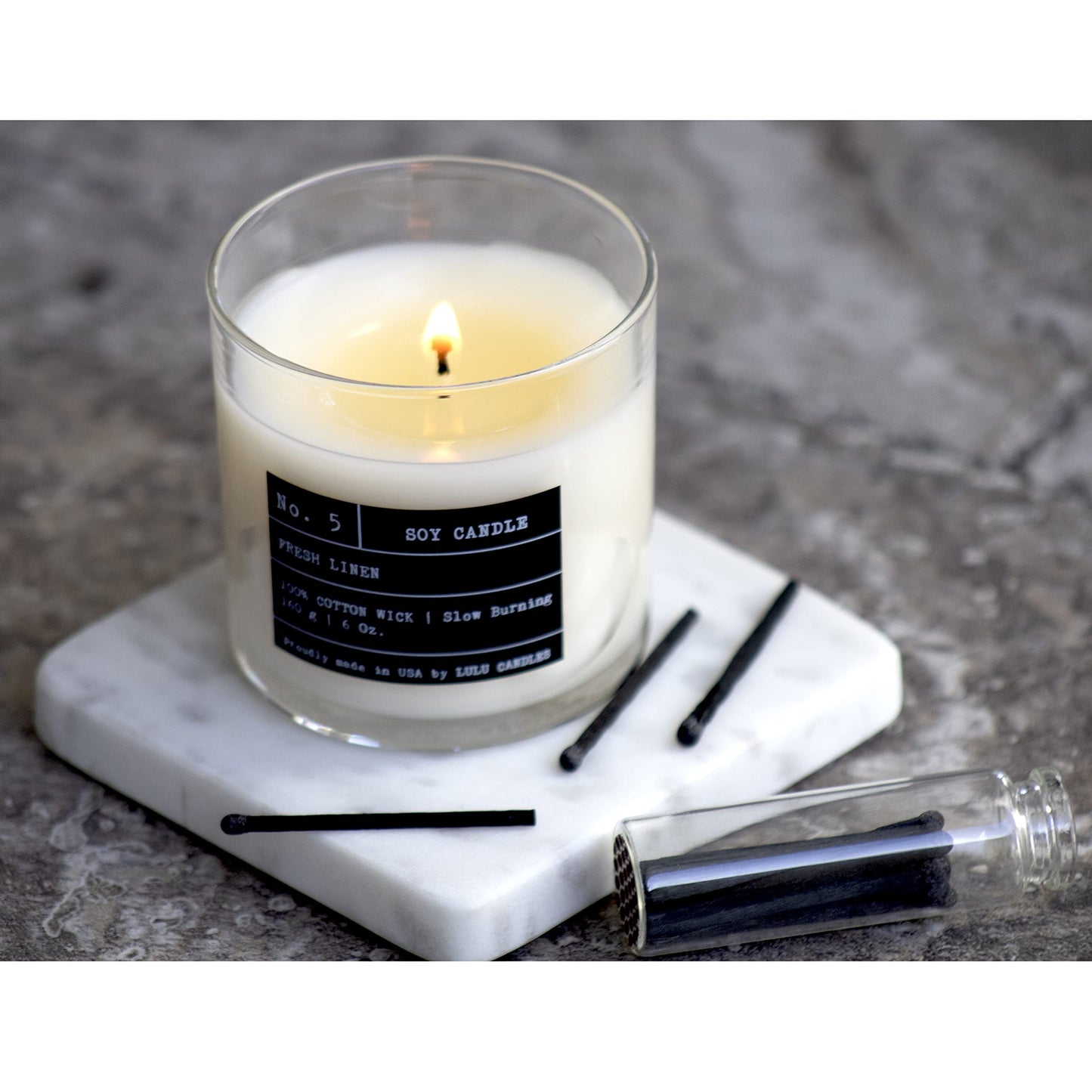 Lulu Candles | Wild Lemongrass | Luxury Scented Soy Jar Candle | Hand Poured in The USA | Highly Scented & Long Lasting (6 Oz.)