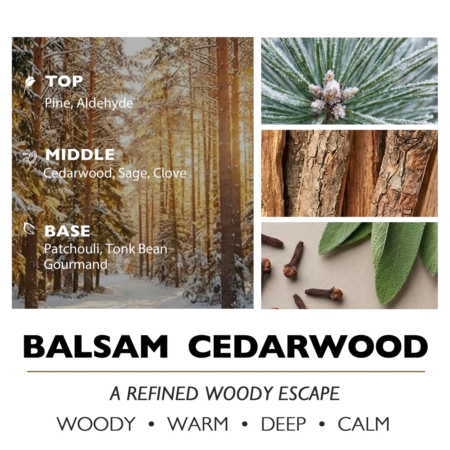 HomeLights Balsam Cedarwood Scented Candles | 18oz Soy Candles Industrial Chic 4-Wick Large Candle Jars | Ideal Candle Gifts for Events, Home Decor Stress, Relief & Relaxation