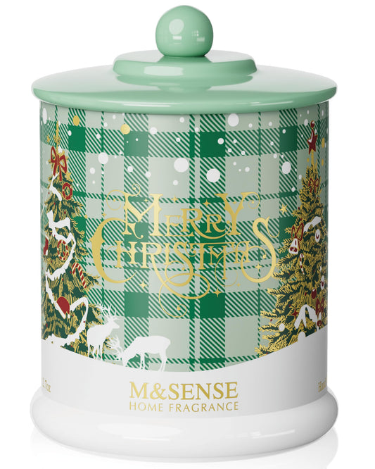 M&SENSE Fireside Cedarwood Scented,Soy Wax Candle,2 Wick 12.7oz Jar Candle,75 Hour Long Lasting Slow Burning, Soy Organic Wax Non Toxic,Aromatherapy Candle Gift for Christmas