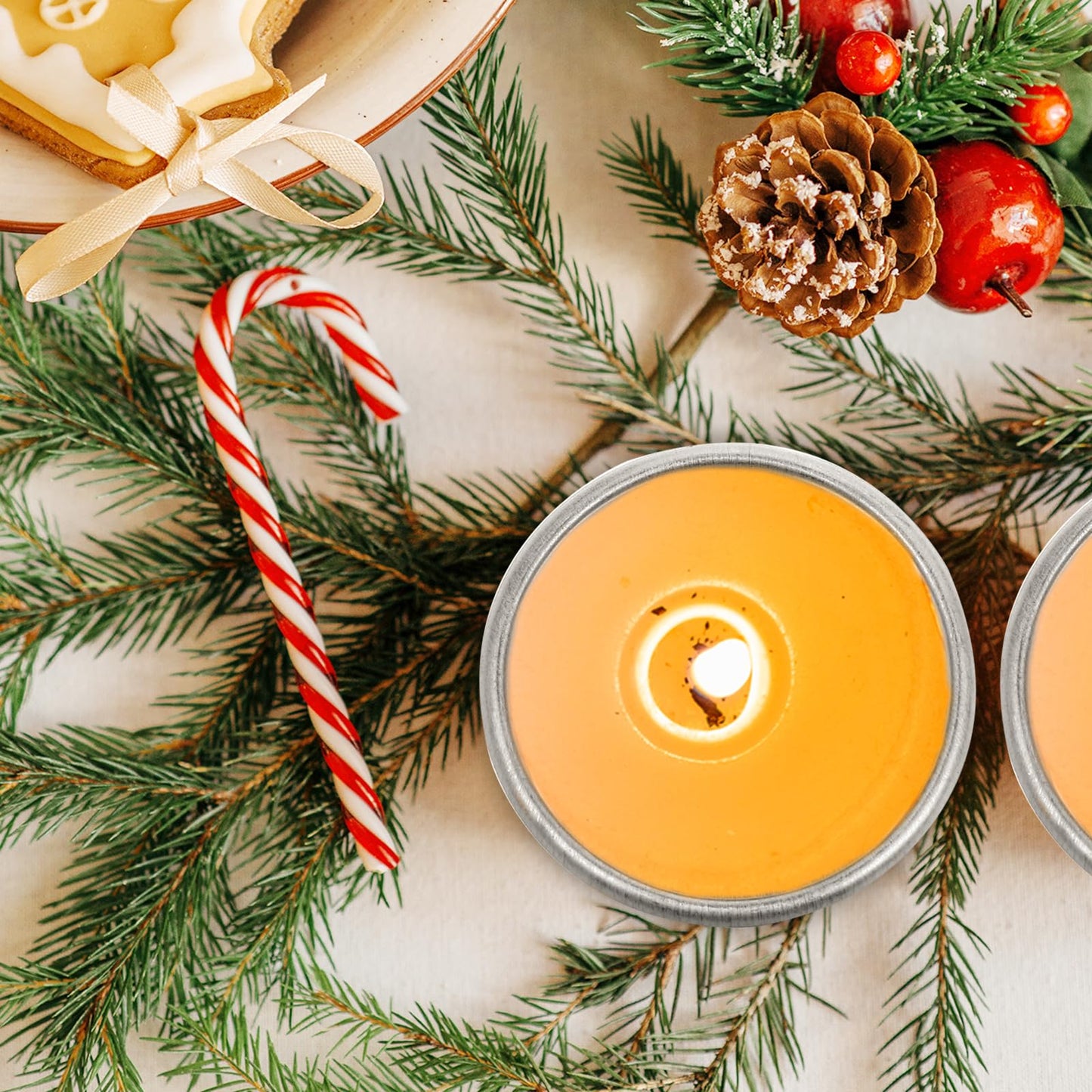 Garneck 20pcs Empty Candle Cups Metal Tea Light Tins Delicate Small Wax Candle Holder Aluminum DIY Scented Mold Box Containers for Christmas Wedding Table Decoration