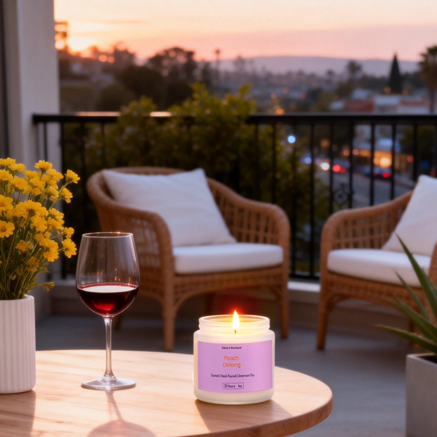 3 Pack Scented Candles for Home Aromatherapy Candle Gift Set Soy Wax Long Lasting Gift Birthday Mother's Thanksgiving Day Present (White Jar (Peach Oolong + Rose + Magnolia)