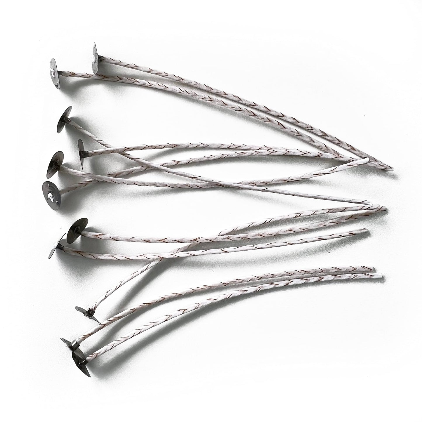 ECO 14 Wicks for Candle Making, 6 inch Pre-Waxed Wicks for Soy Candles with Base 100pk