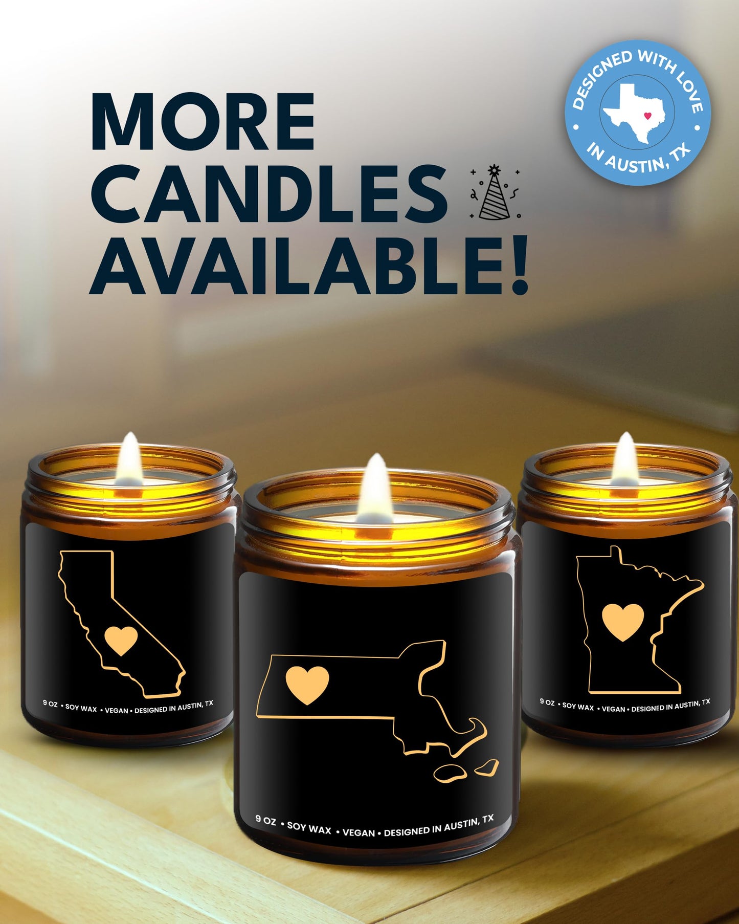 Massachusetts Candle, Thoughtful Massachusetts Souvenirs & Gifts for Men and Women, Unique State Gifts, Best Sentimental Gift for Moving Away, Ideal for Birthday, Christmas, Graduation, Gift Ready