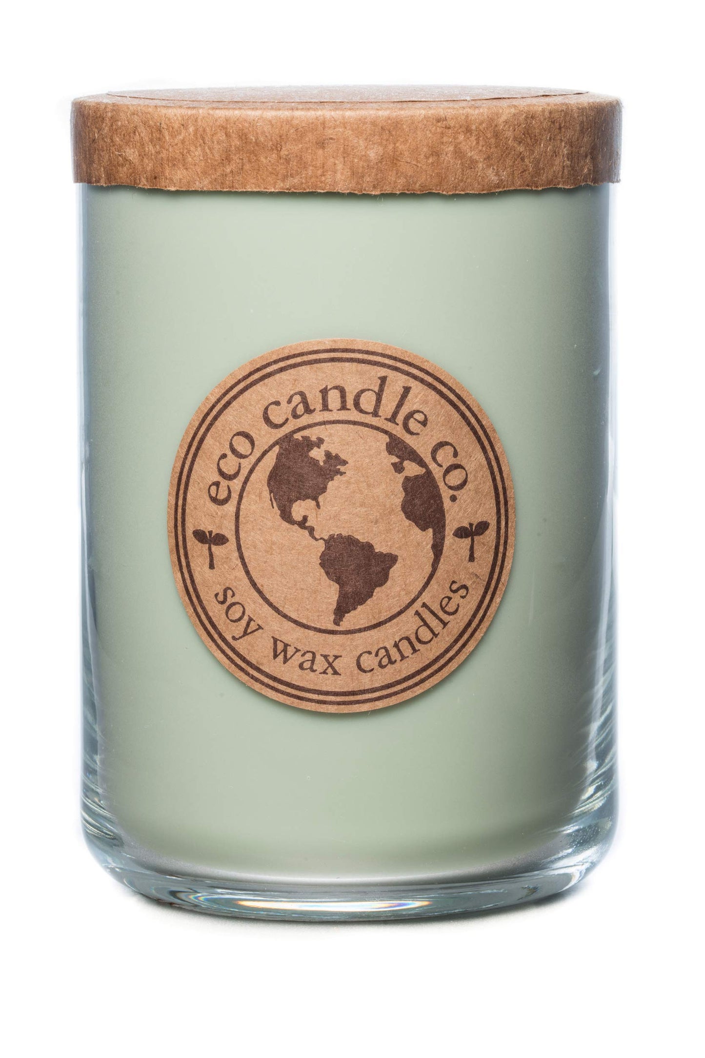ECO CANDLE CO. Recycled Candle, Mother Earth, 26 oz. - Scents of Grass, Hay, Cypress, Patchouli, Sandalwood, & Tonka Bean - 100% Soy Wax, No Lead, Kraft Paper Label & Lid, Hand Made, Midwest Soybeans
