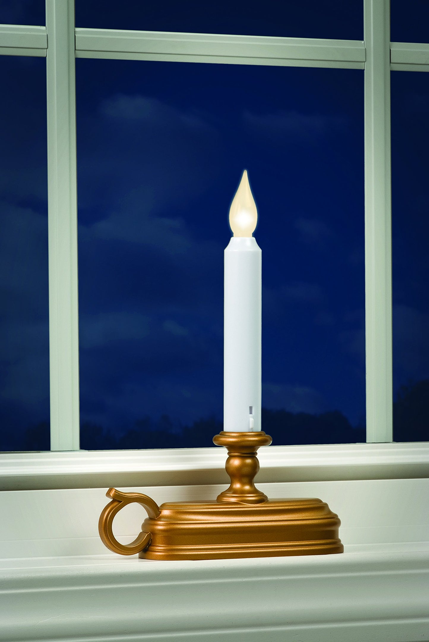 Xodus Innovations FPC1325B-6 Battery Operated LED Window Candle with New Hot Spot Technology and Dusk to Dawn Sensor and Choice of Amber or White Flame, Aged Bronze/Black Finish (Pack of 6)