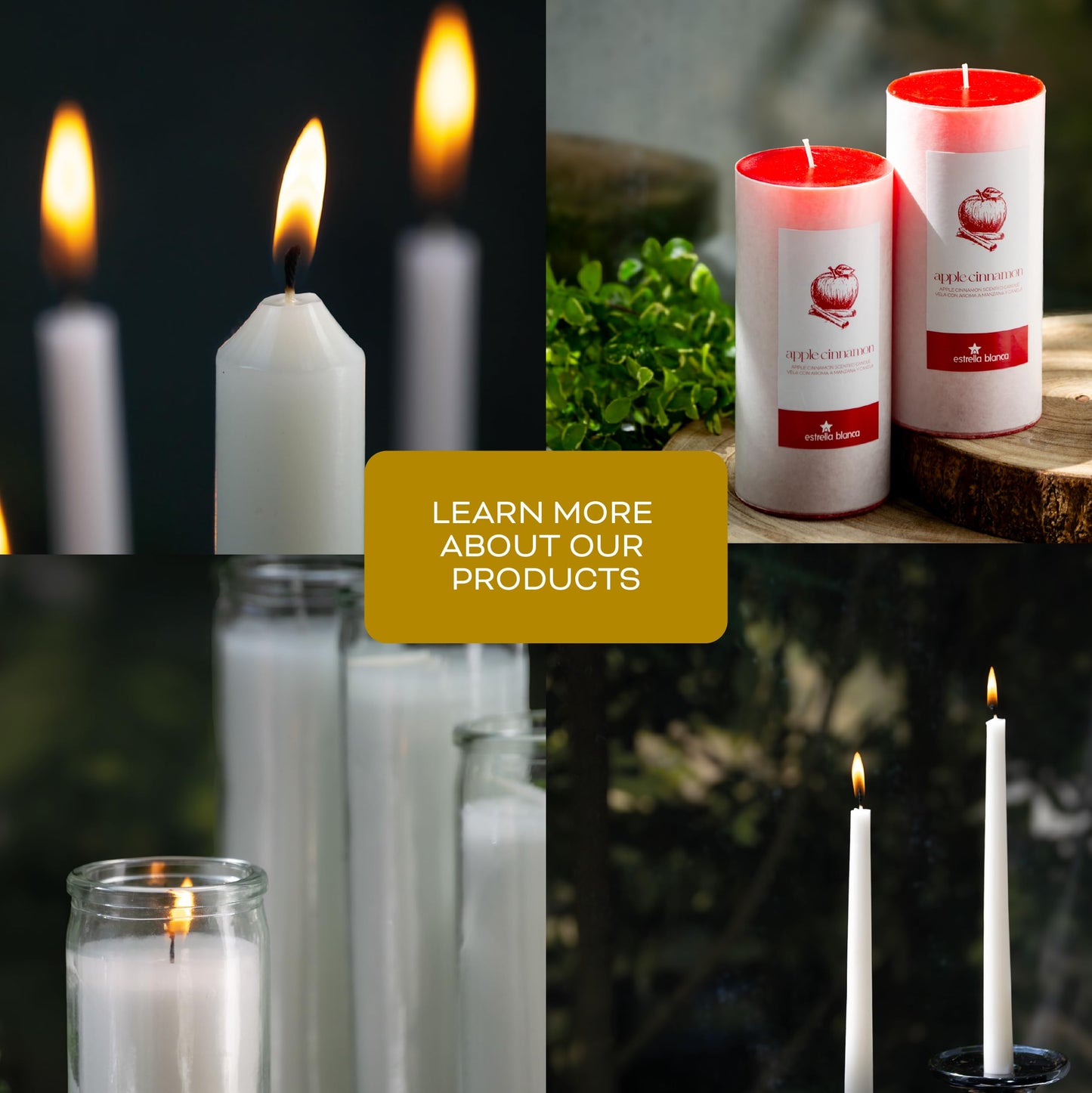 Estrella Blanca 7oz Vanilla Sugar Fall Scented Candles for Home, Aromatheraphy Candles Gifts Set for Women & Men.