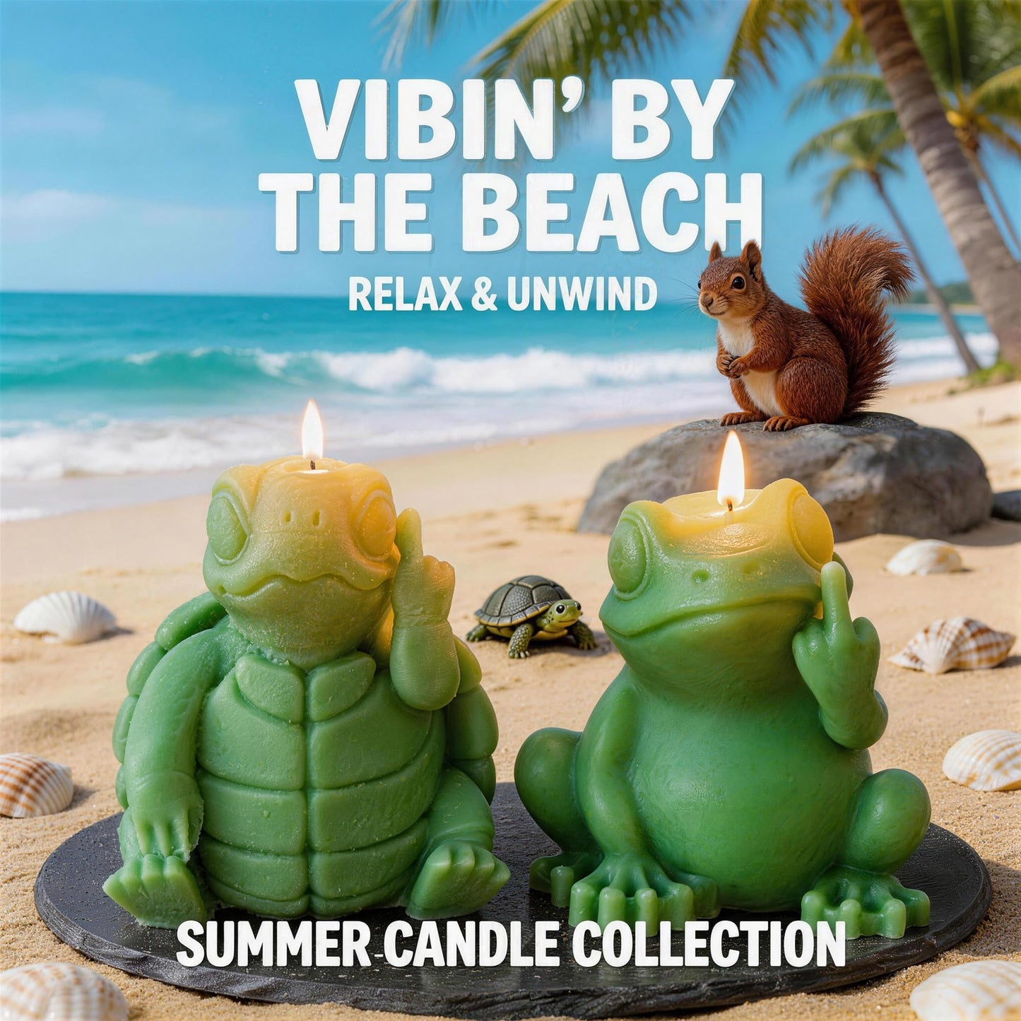 Frog Middle Finger Scented Candle,Turtle Hilarious Animal Soy Wax Candles for Pranks,Birthday Gags & Christmas Surprises,Smokeless Floral Home Decor