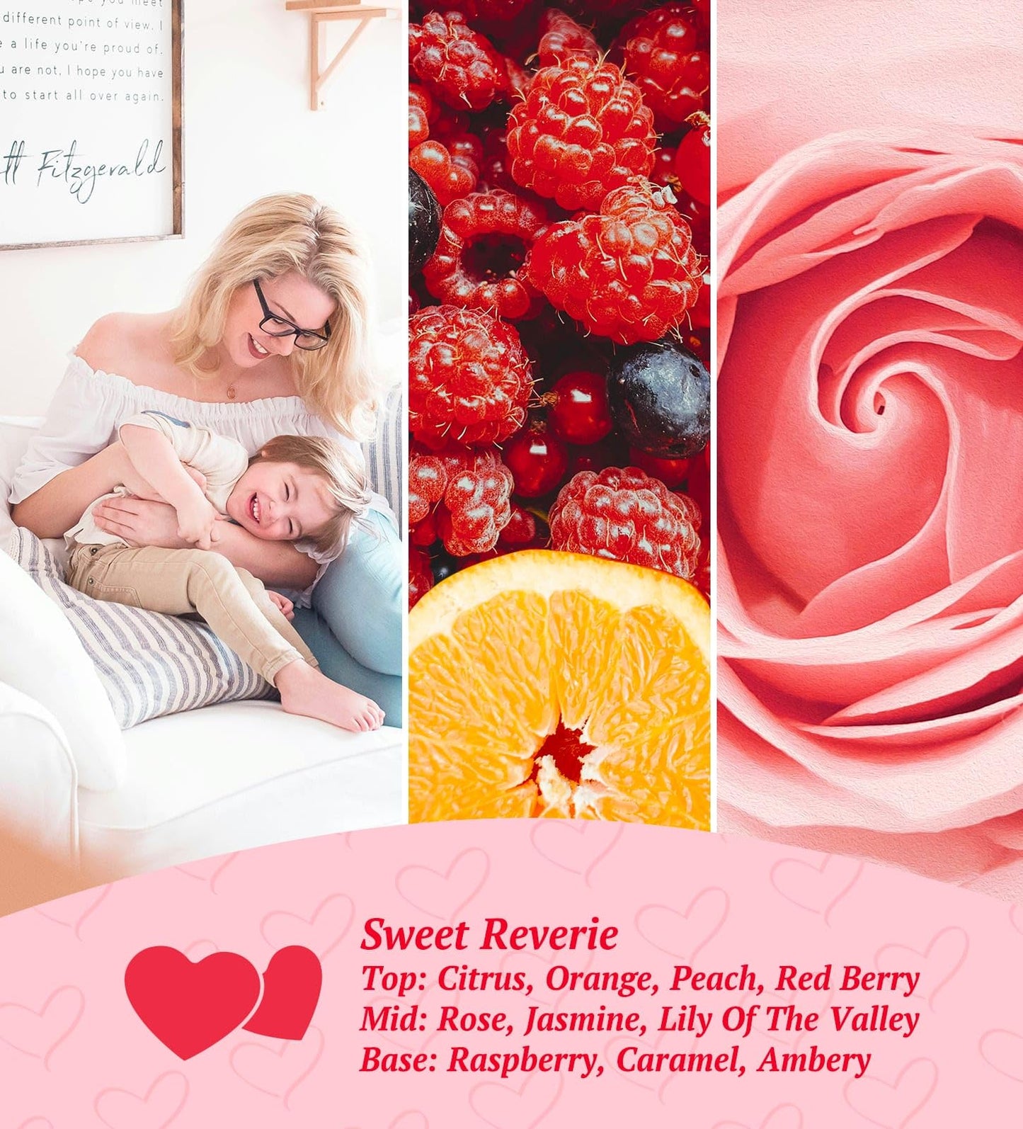 Mother's Day Candles with LED Light, Holiday Candle Gifts for Mom, Christmas Gifts for Women, Orange Rose Scented Candles,Perfect for Xmas, Winter Décor, Over 40 Hours of Burn Time, 100% Soy Wax