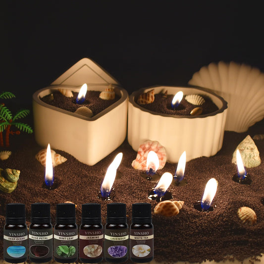 Pearled Candle Sand Set - 2.2Lb Sand Wax, 50X 6” Wicks, 6X Essential Oils, 2X Candle Jars with Lids, Smoke Free Powder Snow Halloween Candles, Over 240 Hours Burn Time DIY Candle Making Kit, Black