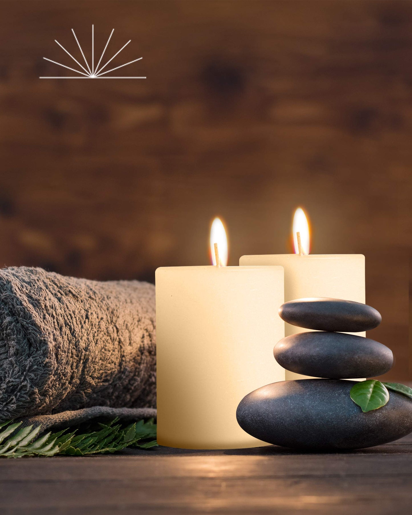 Mottled Pillar Candles by Bask - Set of 8-3" x 4" Dripless Unscented Candles in Ivory for Home Decor, Relaxation & All Occasions